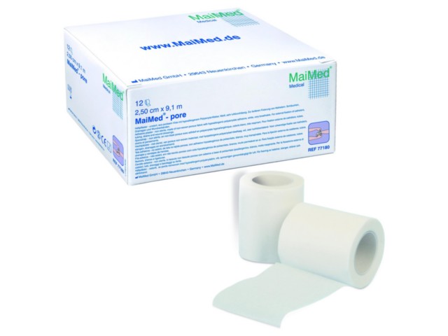 MaiMed Pore Przylepiec włókninowy 2,5 cm x 9,1 m interakcje ulotka plaster  12 szt.