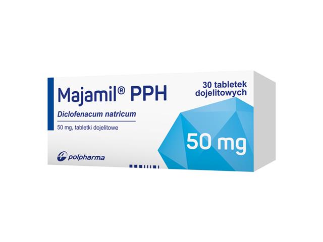 Majamil PPH interakcje ulotka tabletki dojelitowe 50 mg 30 tabl.