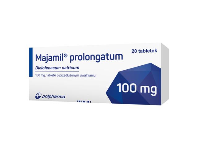 Majamil Prolongatum interakcje ulotka tabletki o przedłużonym uwalnianiu 100 mg 20 tabl.