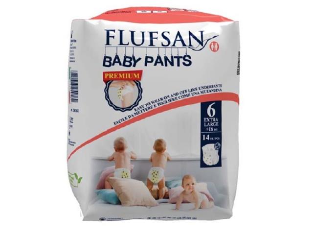 Majtki chłonne Flufsan Baby Pants 6 Extra Large +16 kg interakcje ulotka   14 szt.