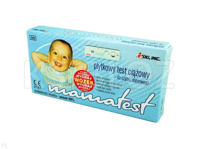 Mama Test Test ciążowy płytkowy interakcje ulotka test ciążowy płytkowy  1 szt.