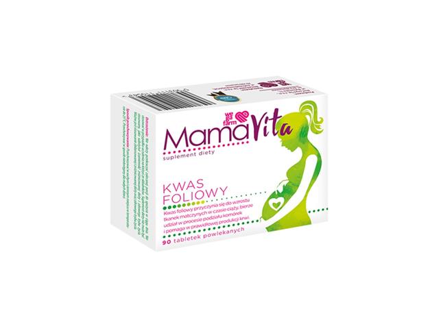 Mamavita Kwas Foliowy interakcje ulotka tabletki powlekane - 90 tabl.
