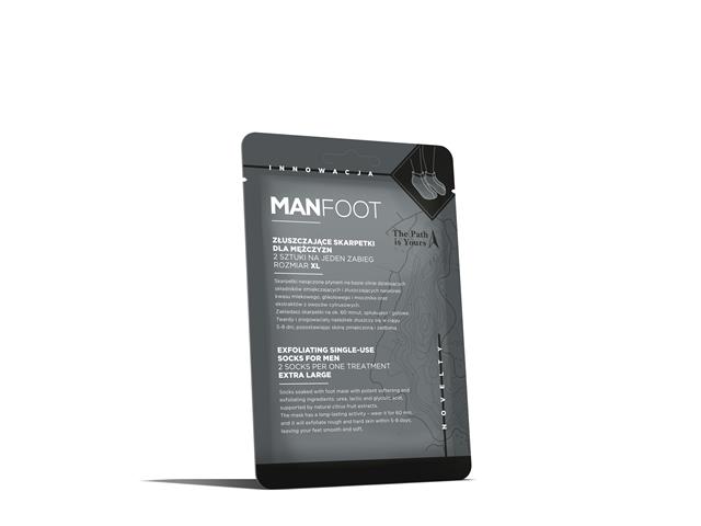 ManFoot Złuszczające skarpetki dla mężczyzn rozmiar XL interakcje ulotka   2 szt. | (para)