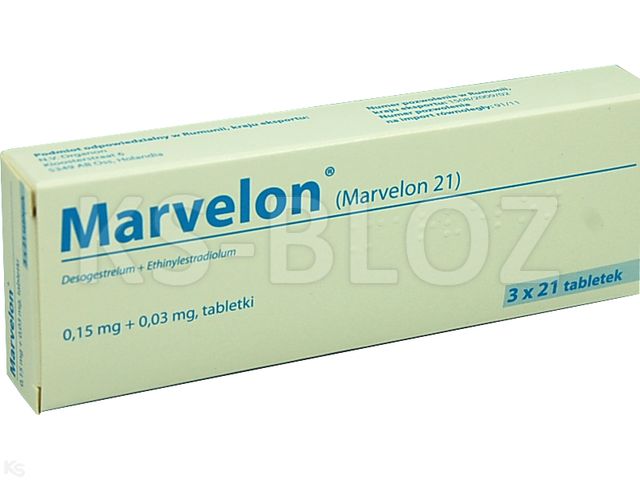 Marvelon interakcje ulotka tabletki 150mcg+30mcg 63 tabl.