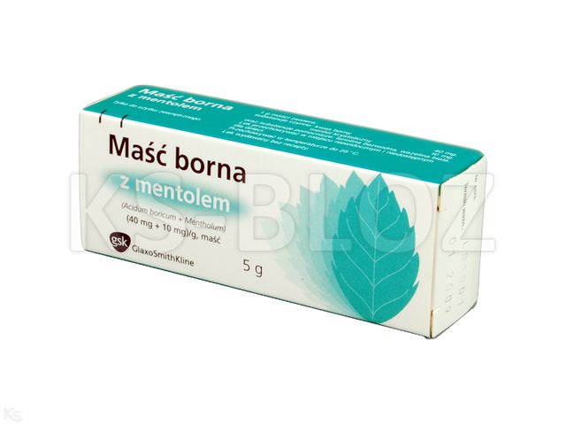 Maść Borna z mentolem interakcje ulotka  (40mg+10mg)/g 5 g