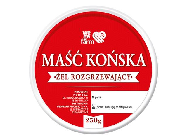 Maść Końska Żel rozgrzewający interakcje ulotka żel - 250 g