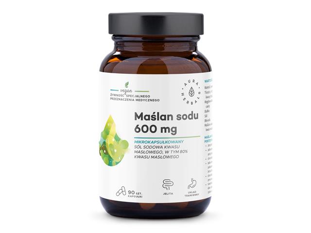 Maślan sodu mikrokapsułkowany 600 mg interakcje ulotka kapsułki  90 kaps.