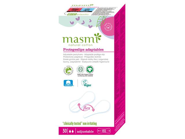 MASMI Elastyczne Wkładki higieniczne 100% bawełny organicznej interakcje ulotka   30 szt.