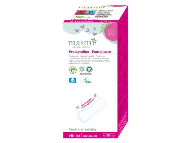 Masmi Natural Cotton Wkładki higieniczne o anatomicznym kształcie interakcje ulotka wkładka - 24 szt.