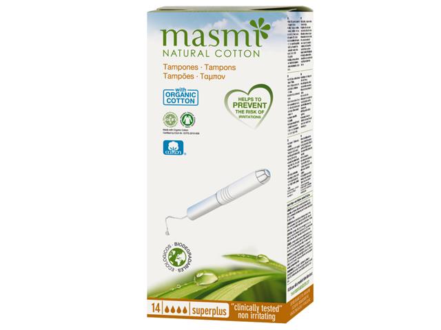 MASMI Organiczne baweł. Tampony Super Plus z aplikatorem 100% bawełny interakcje ulotka   14 szt.