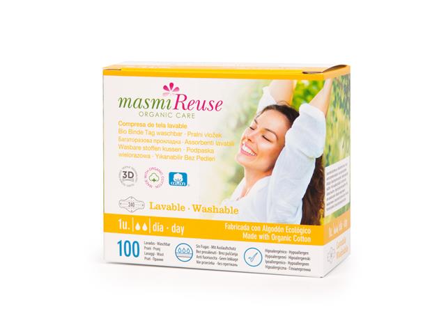 MASMI REUSE ORGANIC CARE Podpaska wielorazowa na dzień interakcje ulotka podpaska  1 szt.