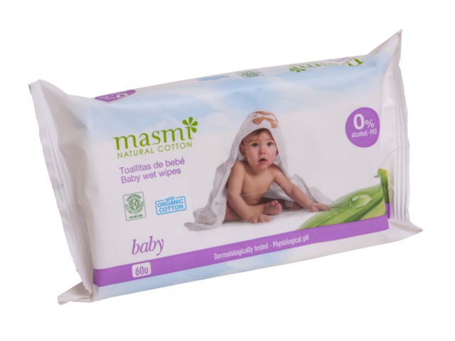 MASMI Wilgotne chusteczki oczyszczające dla dzieci interakcje ulotka chusteczka - 60 szt.