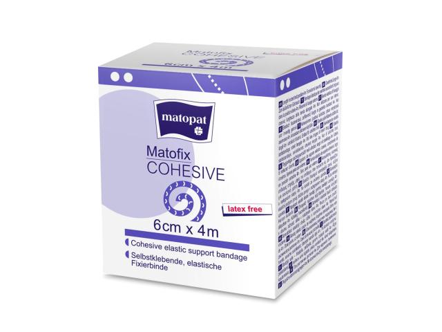 Matofix Cohesive Bandaż podtrzymujący samoprzylepny, elastyczny 6 cm x 4 m interakcje ulotka bandaż elastyczny  1 szt.