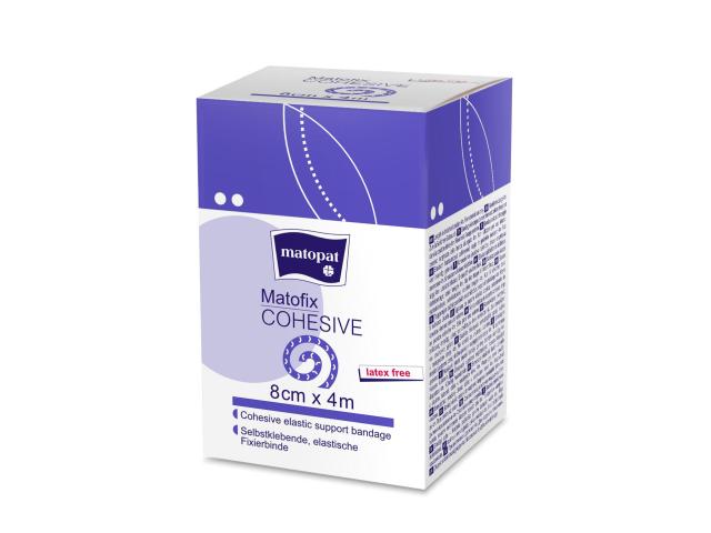 Matofix Cohesive Bandaż podtrzymujący samoprzylepny, elastyczny 8 cm x 4 m interakcje ulotka bandaż elastyczny  1 szt.