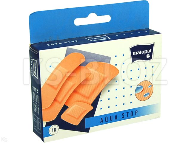 Matopat Aqua Stop Plaster z opatrunkiem 010 interakcje ulotka plaster  18 szt.