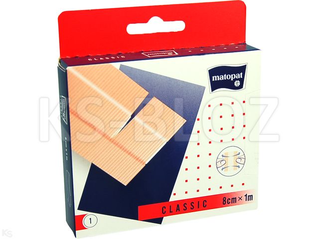 Matopat Classic Plaster z opatrunkiem 8 cm x 1 m interakcje ulotka   1 szt.