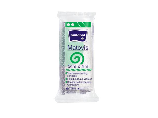 Matovis Bandaż podtrzymujący wiskozowy 4 m x 5 cm interakcje ulotka opaska  1 szt.