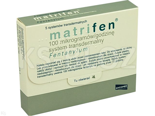 Matrifen 100 interakcje ulotka system transdermalny,plaster 0,1 mg/h (11 mg) 5 sasz.