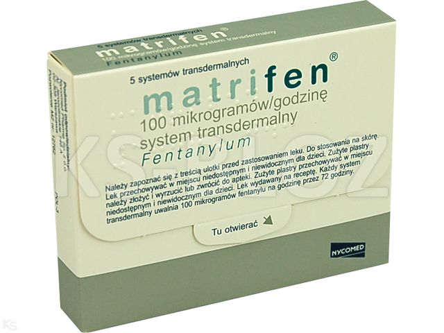 Matrifen 100 interakcje ulotka system transdermalny,plaster 0,1 mg/h (11 mg) 