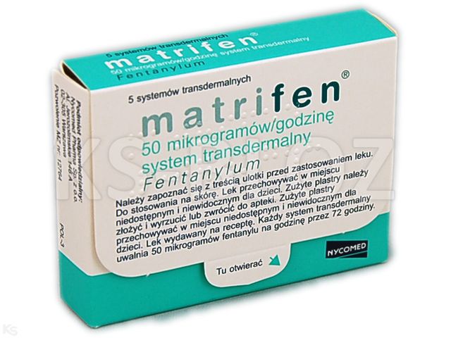 Matrifen 50 interakcje ulotka system transdermalny,plaster 0,05 mg/h (5,5 mg) 5 sasz.