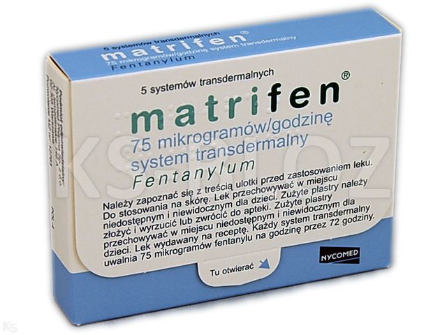 Matrifen 75 interakcje ulotka system transdermalny,plaster 0,075 mg/h (8,25 mg) 5 sasz.