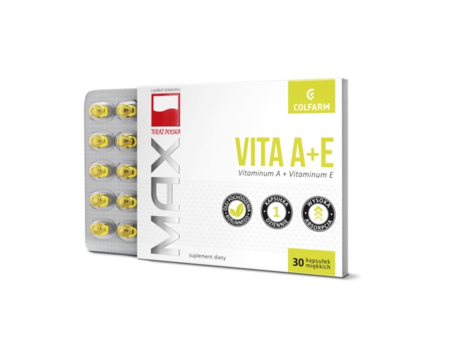Max Vita A + E interakcje ulotka kapsułki - 30 kaps.