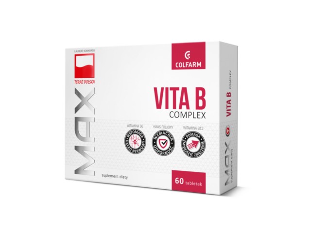 Max Vita B Complex interakcje ulotka tabletki  60 tabl.