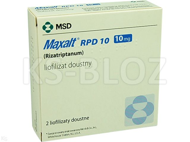 Maxalt Rpd 10 interakcje ulotka liofilizat doustny 10 mg 2 tabl.