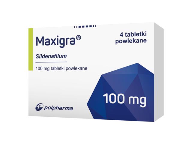 Maxigra interakcje ulotka tabletki powlekane 100 mg 4 tabl. | blister