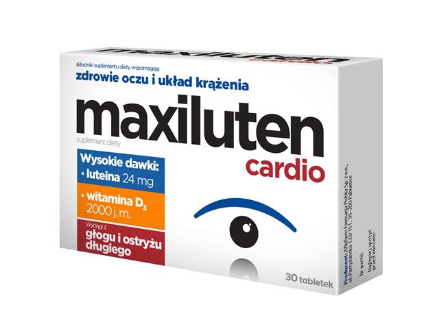 Maxiluten Cardio interakcje ulotka tabletki  30 tabl.