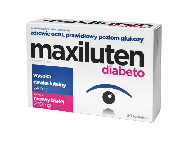 Maxiluten Diabeto interakcje ulotka tabletki  30 tabl.