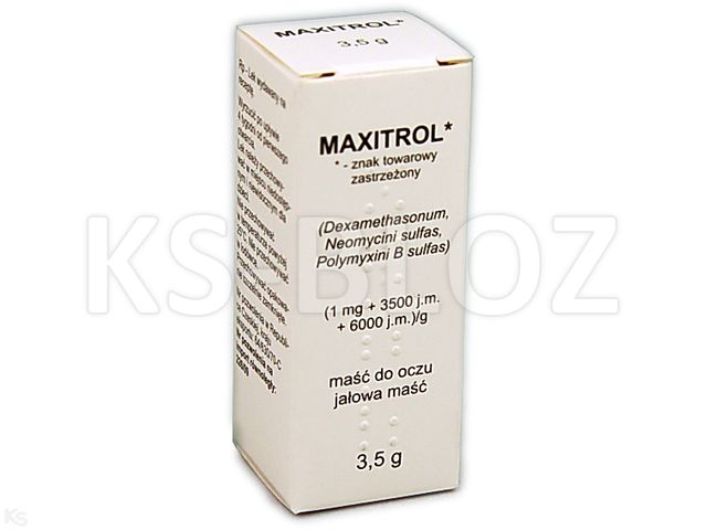 Maxitrol interakcje ulotka maść do oczu (1mg+3500j.m.+6000j.m.)/g 