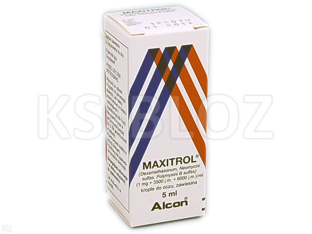 Maxitrol interakcje ulotka krople do oczu, zawiesina (1mg+3500j.m.+6000j.m.)/ml 5 ml | butelka