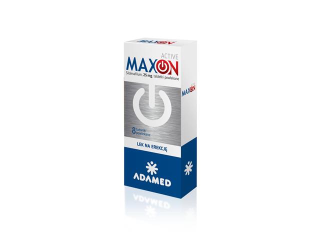 Maxon Active interakcje ulotka tabletki powlekane 25 mg 8 tabl.