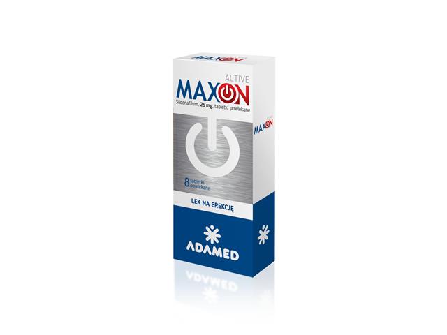 Maxon Active interakcje ulotka tabletki powlekane 25 mg 8 tabl.