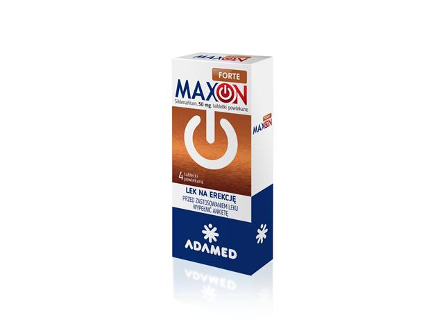 Maxon Forte interakcje ulotka tabletki powlekane 50 mg 4 tabl.