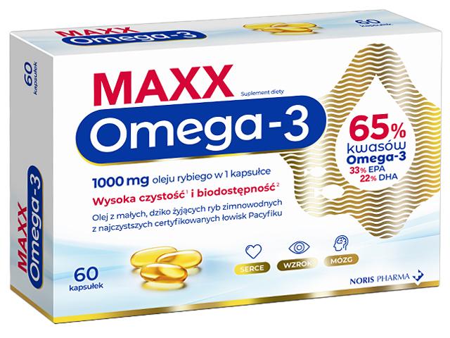 Maxx Omega 3 interakcje ulotka kapsułki miękkie  60 kaps.