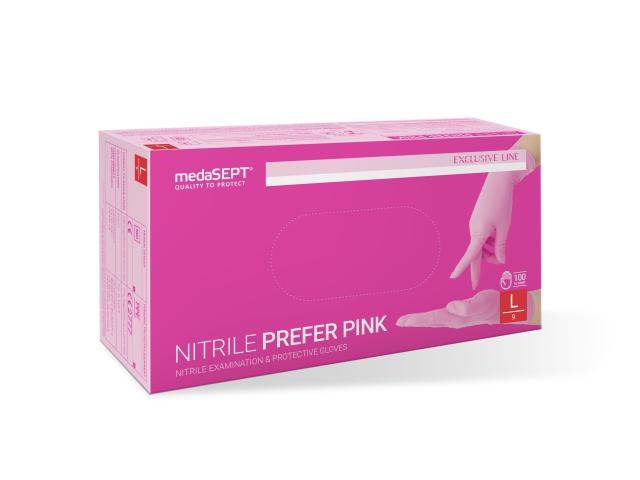 Medasept Nitrile Prefer Rękawice diagnostyczne i ochronne pink L interakcje ulotka rękawice - 100 szt.