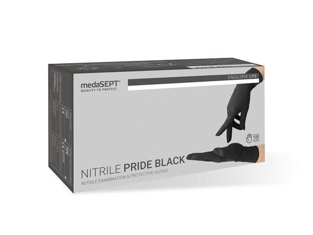 Medasept Nitrile Pride Rękawice diagnostyczne black XS interakcje ulotka rękawice - 100 szt.