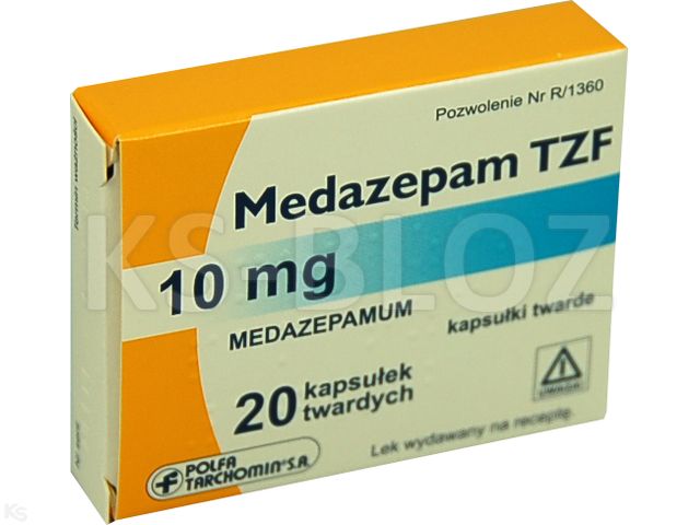 Medazepam TZF interakcje ulotka kapsułki twarde 10 mg 20 kaps. (blist.)