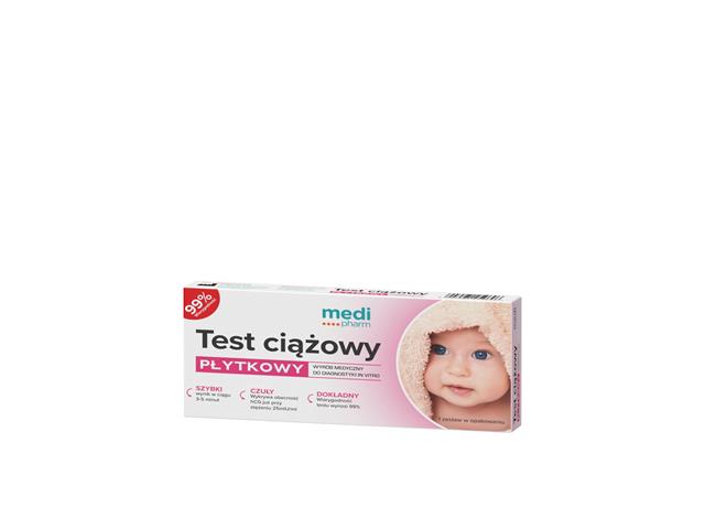 Medi Pharm Test ciążowy płytkowy interakcje ulotka test ciążowy  1 szt.