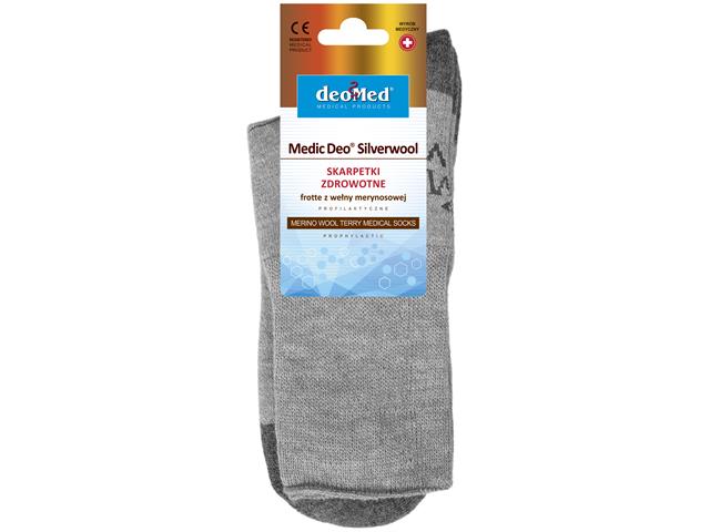 Medic Deo Silverwool Skarpety profilaktyczne zdrowotne szary 44-46 interakcje ulotka skarpeta - 1 op.