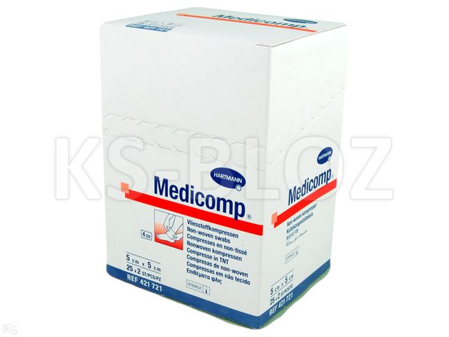 Medicomp Kompresy jałowe włókninowy 5 x 5 cm interakcje ulotka kompres  50 szt. (2 x 25 szt.)