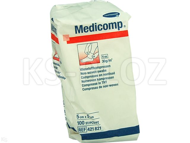 Medicomp Kompresy niejałowe 5 x 5 cm interakcje ulotka   100 szt.