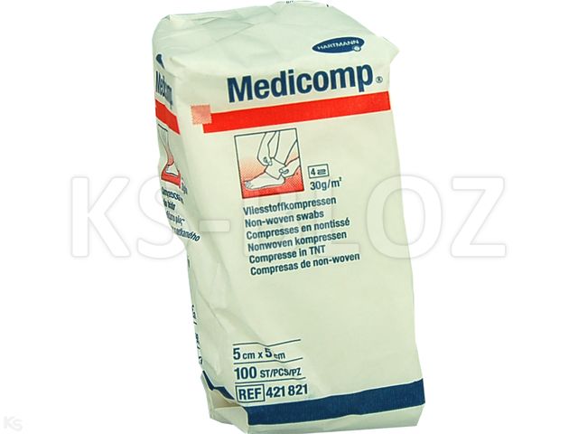 Medicomp Kompresy niejałowe 5 x 5 cm interakcje ulotka kompres  100 szt.