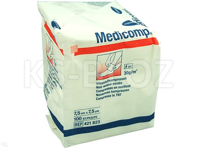 Medicomp Kompresy niejałowe 7,5 x 7,5 cm interakcje ulotka   100 szt.
