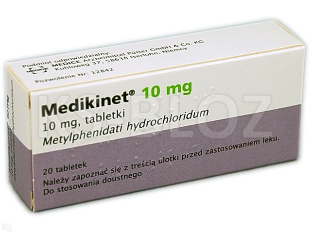 Medikinet 10 mg interakcje ulotka tabletki 10 mg 20 tabl.