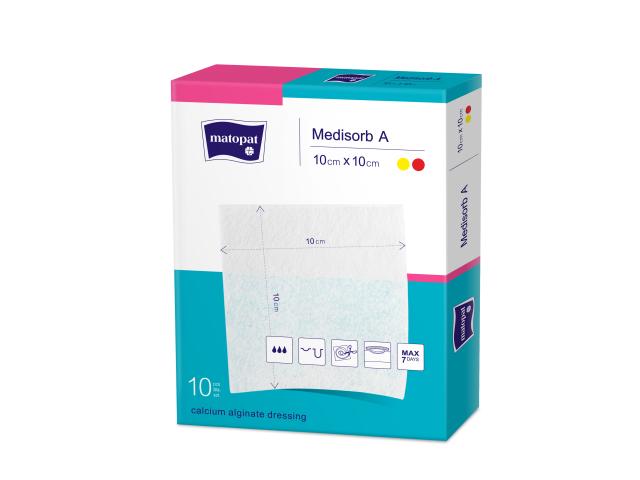 Medisorb A Opatrunek alginianowy z alginianu wapnia 10 x 10 cm interakcje ulotka opatrunek - 10 szt.