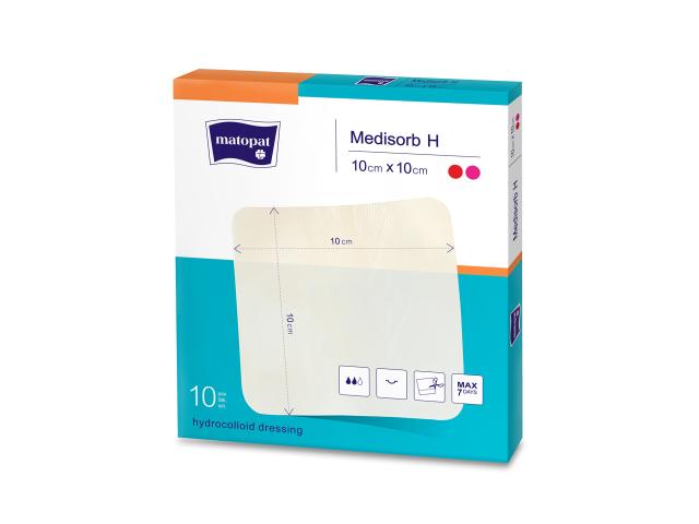 Medisorb H Opatrunek jałowy hydrokoloidowy 10 x 10 cm interakcje ulotka opatrunek 10 szt.