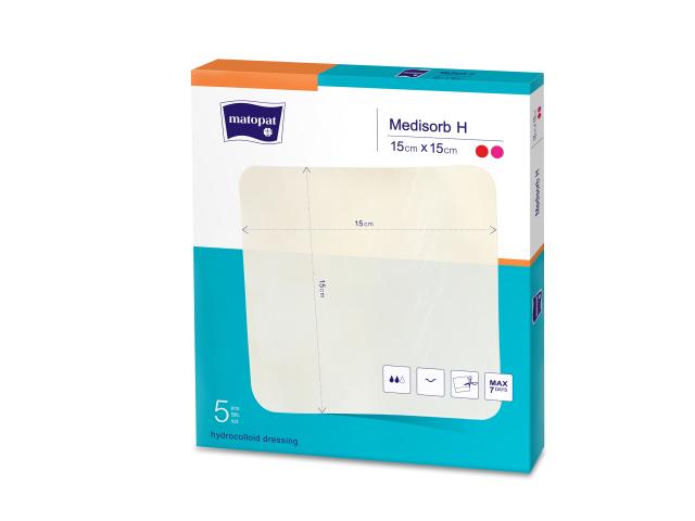Medisorb H Opatrunek jałowy hydrokoloidowy 15 x 15 cm interakcje ulotka opatrunek 5 szt.